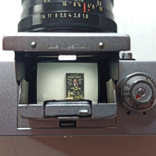Vintage Film Camera Practica FX used without lens with TLR-style viewfinder