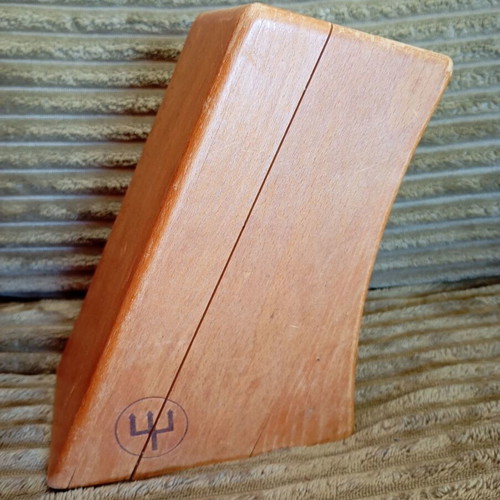 Wusthof wooden knife block used, 6+1 slots, heavy