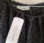 Celestino black lace crop top M/L