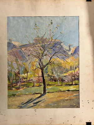 Painting used, signed, 27x38