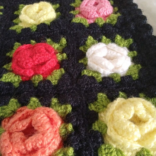 Wool pillowcase used, old needlework with embroidery