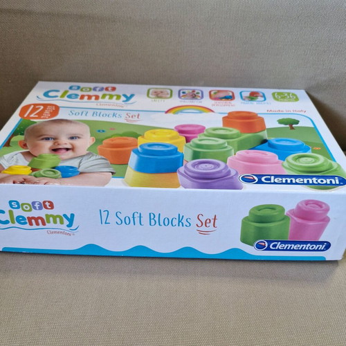 Clementoni Soft Clemmy set of 12 soft blocks like new, 6-36 months