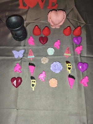 Wax melts καινούργια, πακέτο 25 με διάφορα αρώματα και σχέδια