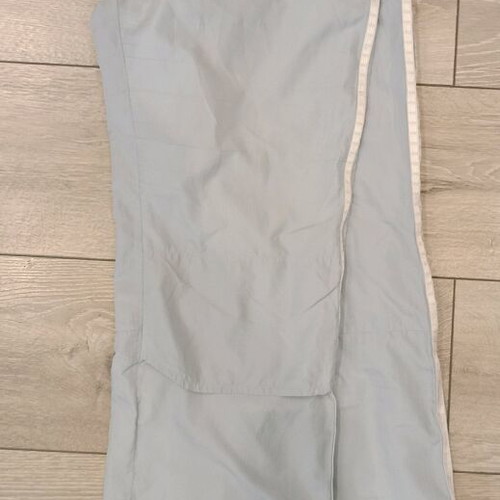 Adidas vintage track pants ice blue with white stripes, used