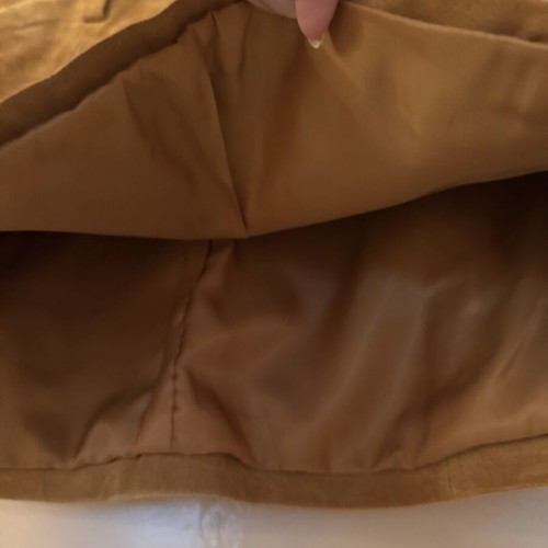 Zara beige leather skirt new, size XL with broken zipper