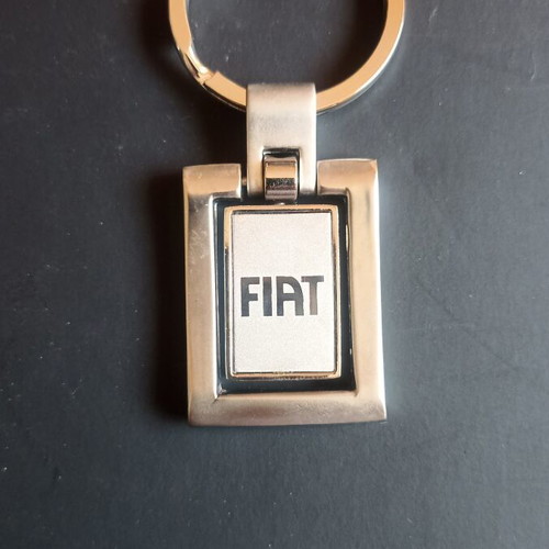 Vintage Fiat spinning keychain, New Old Stock, heavy metal 37g