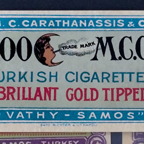 M.C. Carathanassis & Co. Cigarette Labels like new