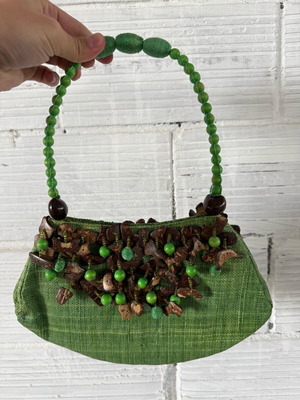 Handbag new, handmade, green