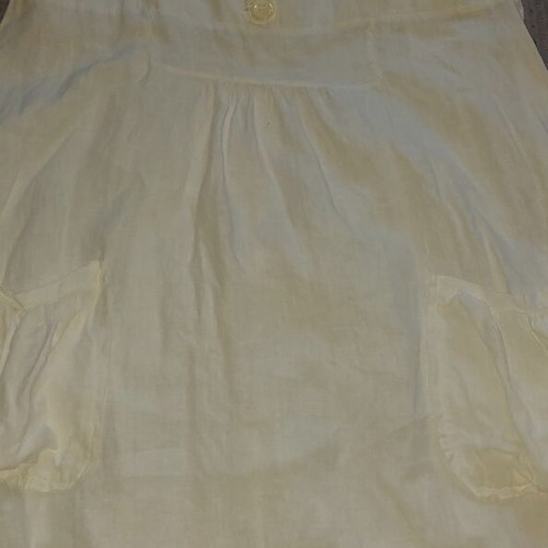 Linen dress used, size L 40, white