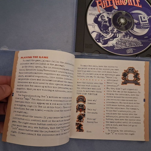 Full Throttle PC game like new, adventure