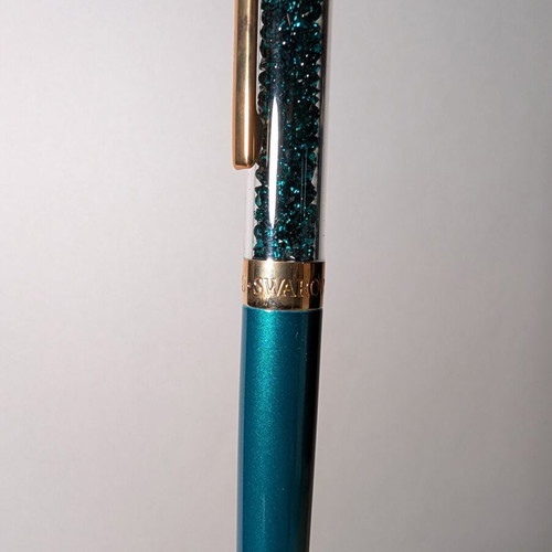 Swarovski Crystalline Green pen with rose-gold details new