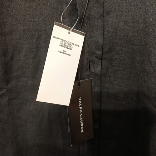 Ανδρικό πουκάμισο Ralph Lauren λινό μαύρο XL καινούργιο