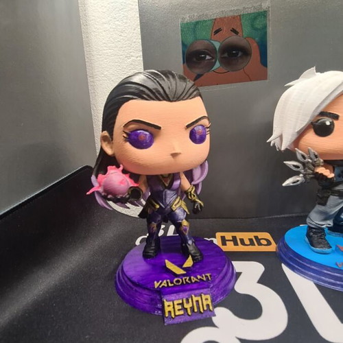 Valorant Chibi Pops used, 3-piece 3D printed set