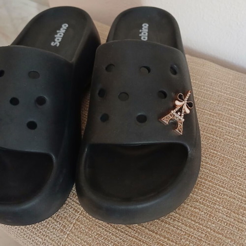 Sabino black slippers size 38