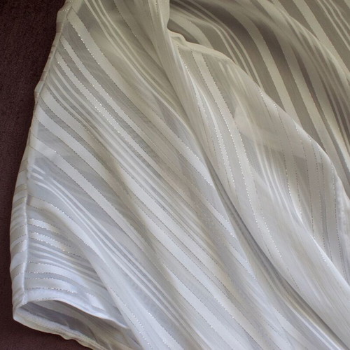 Dante lingerie luxury semi-transparent white robe with gold stripe like new