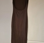 Long elastic brown dress like new