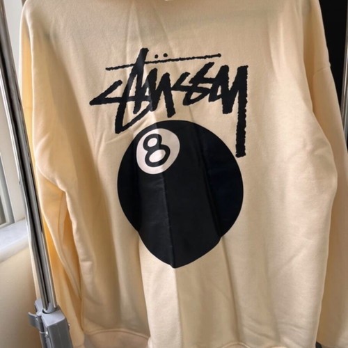 Stussy 8 Ball Hoodie Limited Edition Cream Size M new