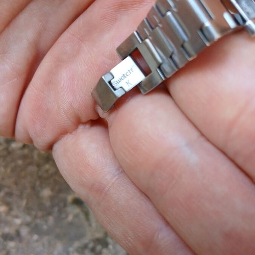 Swatch Irony wristwatch like new, silver, women's