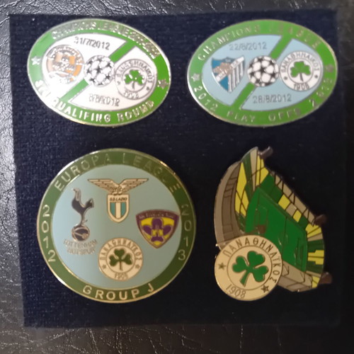 Panathinaikos 2012-2013 set of 4 football pins