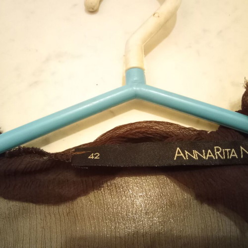 Silk blouse Annarita N brown size M/L like new