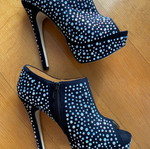 Buffalo London ankle boots with rhinestones like new, size 38, black