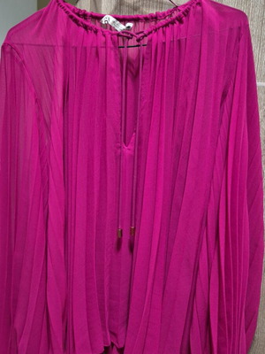 Zara pleated blouse pink like new, size L
