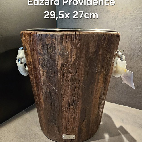 Edzard Providence Wine Cooler New, Teak and Stainless Steel