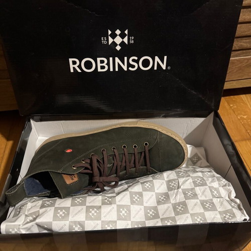 Robinson leather ankle boots like new, green, size 40