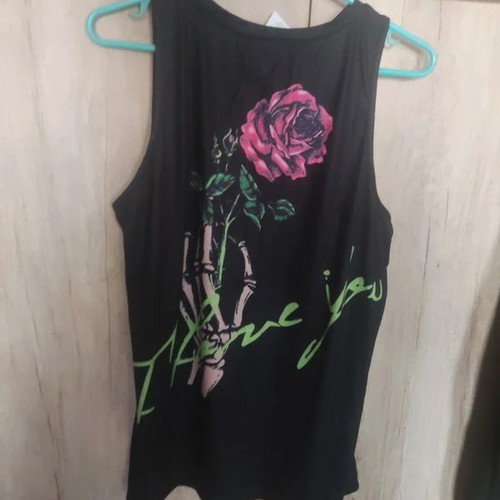 Women skeleton shirt XXL size, black