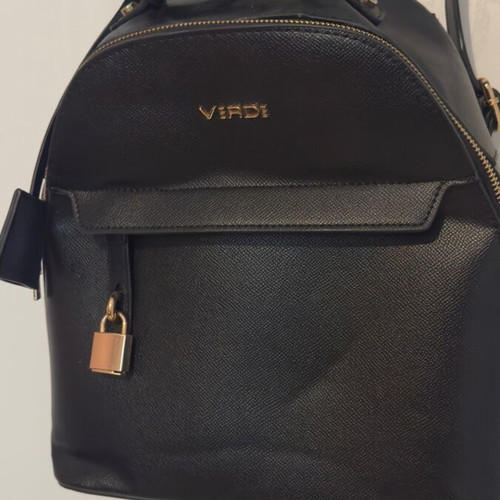 Verde backpack black with gold details like new