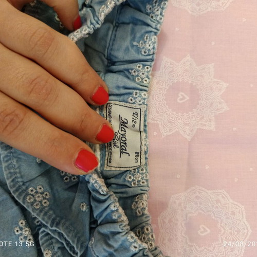Mayoral denim shorts for girl with long denim gift