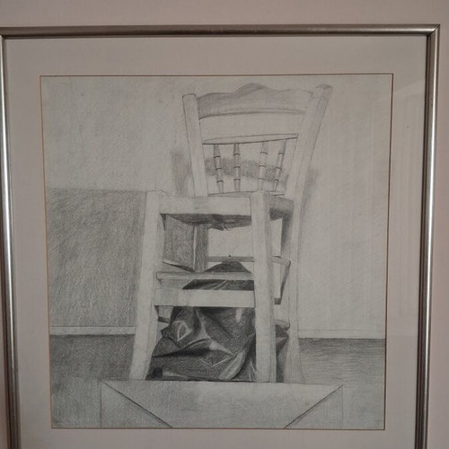 Drawn paintings set of three, new, pencil art
