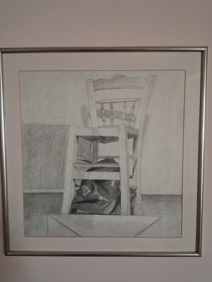 Drawn paintings set of three, new, pencil art