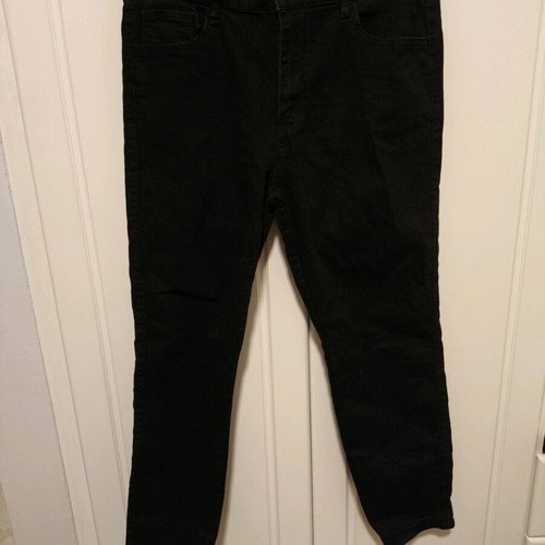 Elastic pants black mid waist XL like new