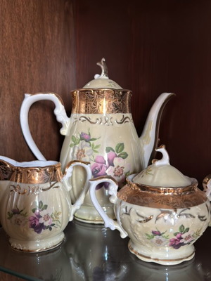 Bavaria porcelain set used, three pieces