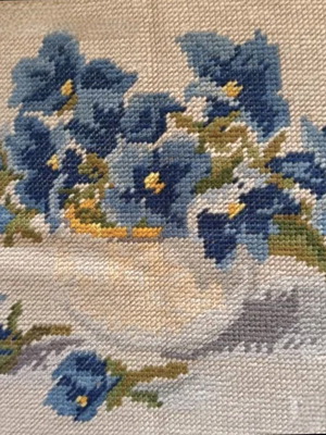Goblen Violets new, handmade without frame