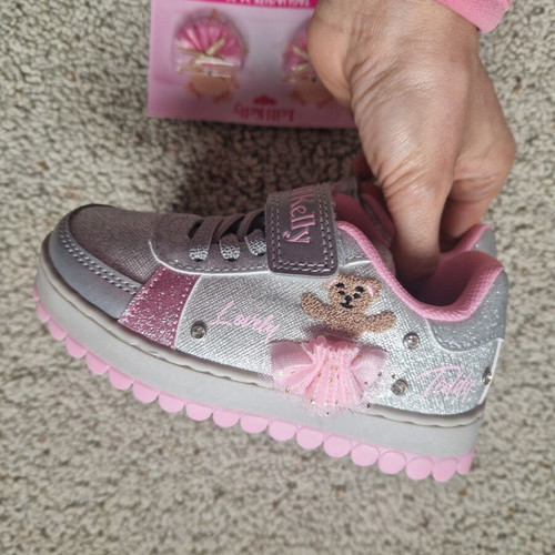 Lelli Kelly shoes size 25 with light and sound, new, pink and silver