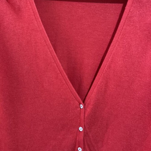 Stradivarius women's cardigan red thin cotton like new XL