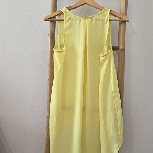 Lipsy London Asymmetric Yellow One Size Top Like New