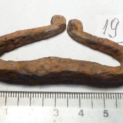 Iron hand-forged flint striker used