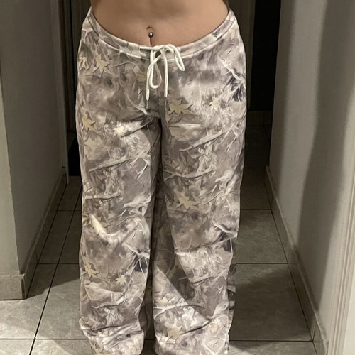 Baggy pants like new, gray and beige, size L