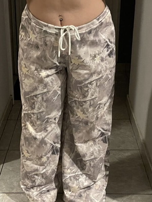 Baggy pants like new, gray and beige, size L