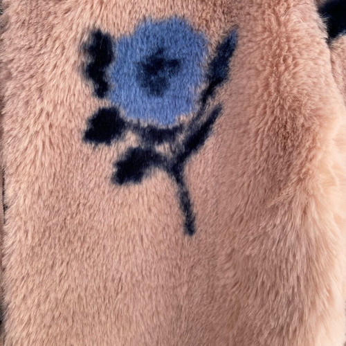 Zara short fur like new, blue and pink