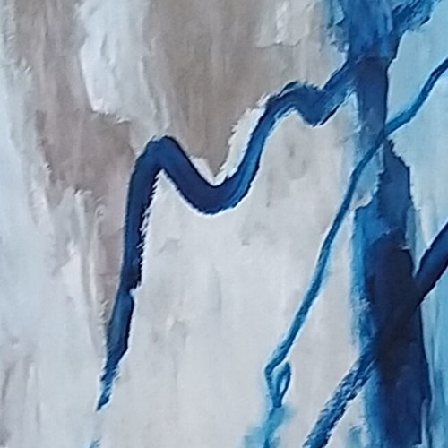 You Are Free Abstract Large Painting New, Acrylic on Paper