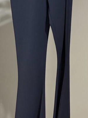 Flared pants dark blue, slim fit, size S