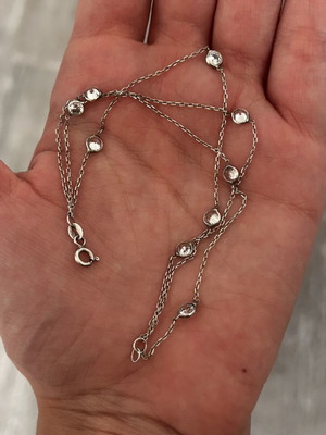 Silver bracelet 925 with sparkling stones, new