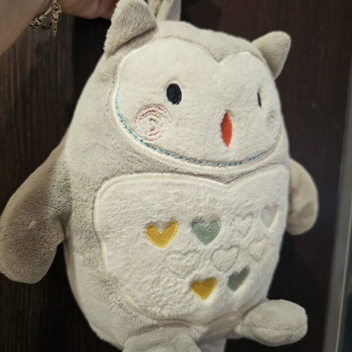 Ollie owl plush toy with white sounds, music, light and cry sensor for newborns