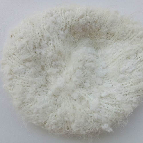 Azadé enfant knitted baby hat like new, winter, cream