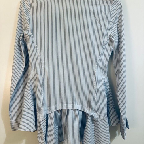 High by Claire Campbell striped ruffle shirt like new