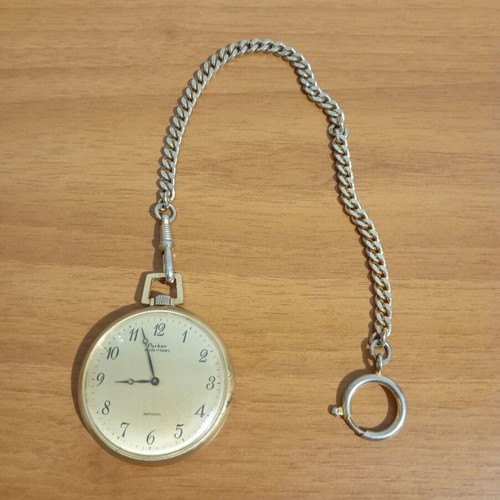 Vintage Parker Ancre 17 Rubis Antishoc Pocket Watch used